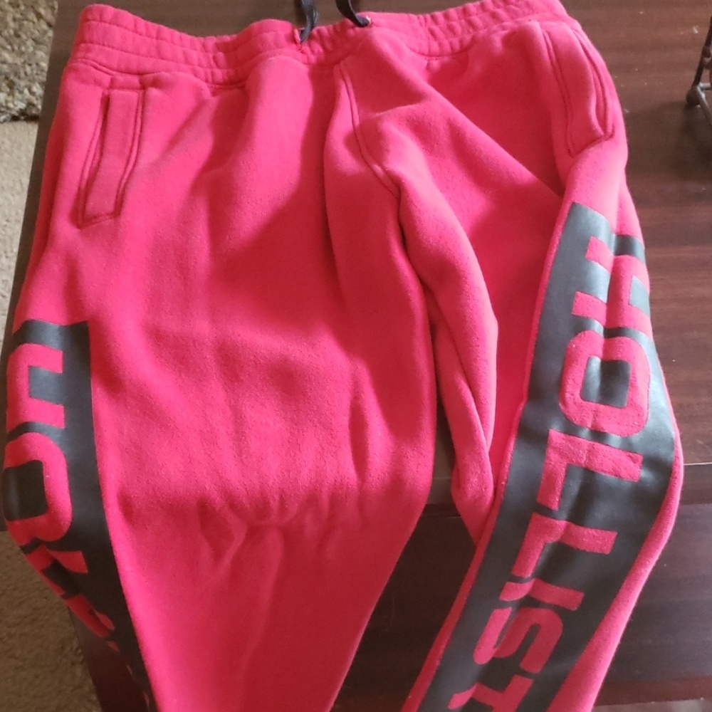 Hollister Sweatpants Red- Size Small.